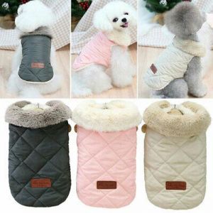 SHOPE ציוד בגדים לחתולים Pet Wadded Dog Cat Clothes Coat Jacket Winter Warm Quilted Padded Puffer Vests